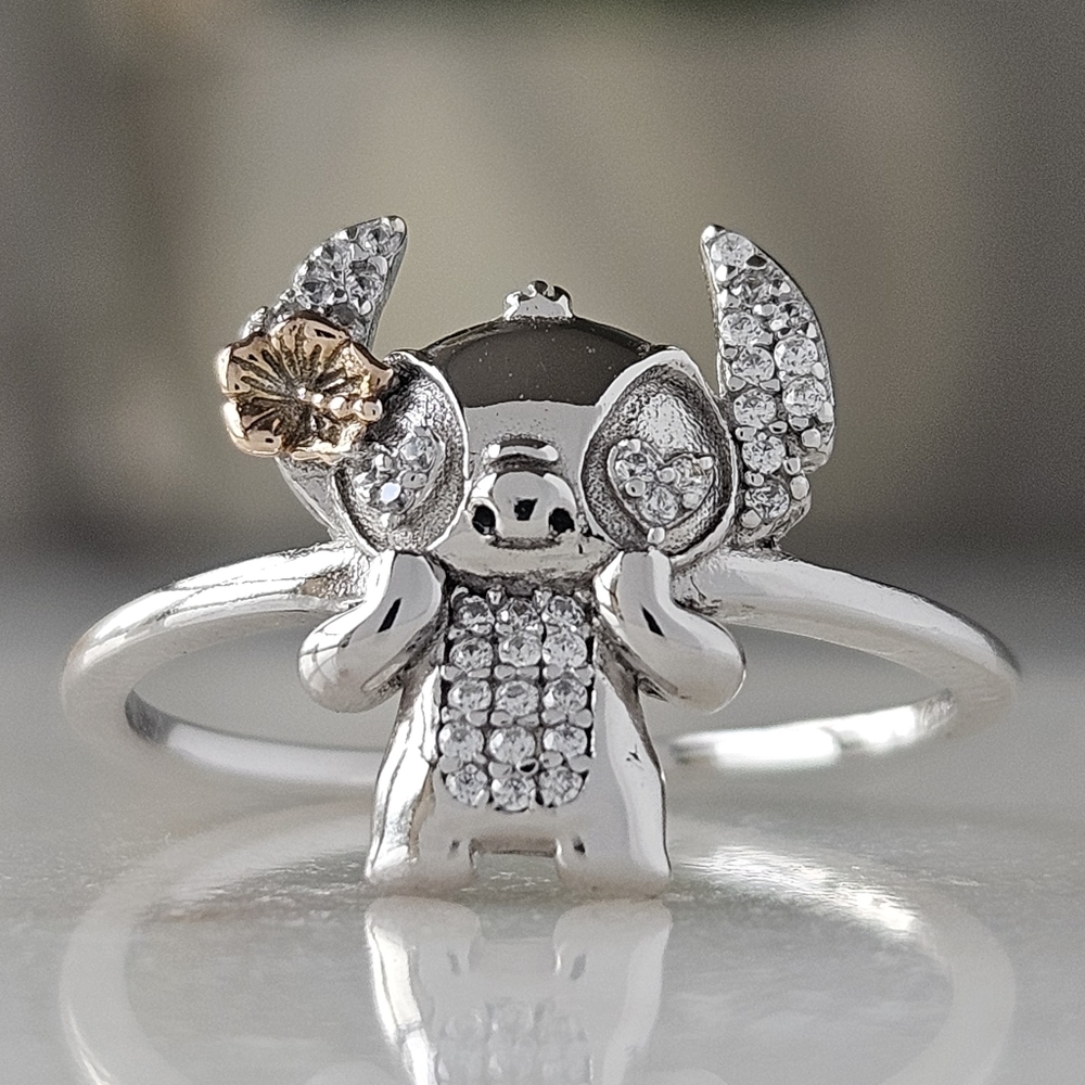 Disney Stitch ring, 925 Sterling Silver Charmed Aroma